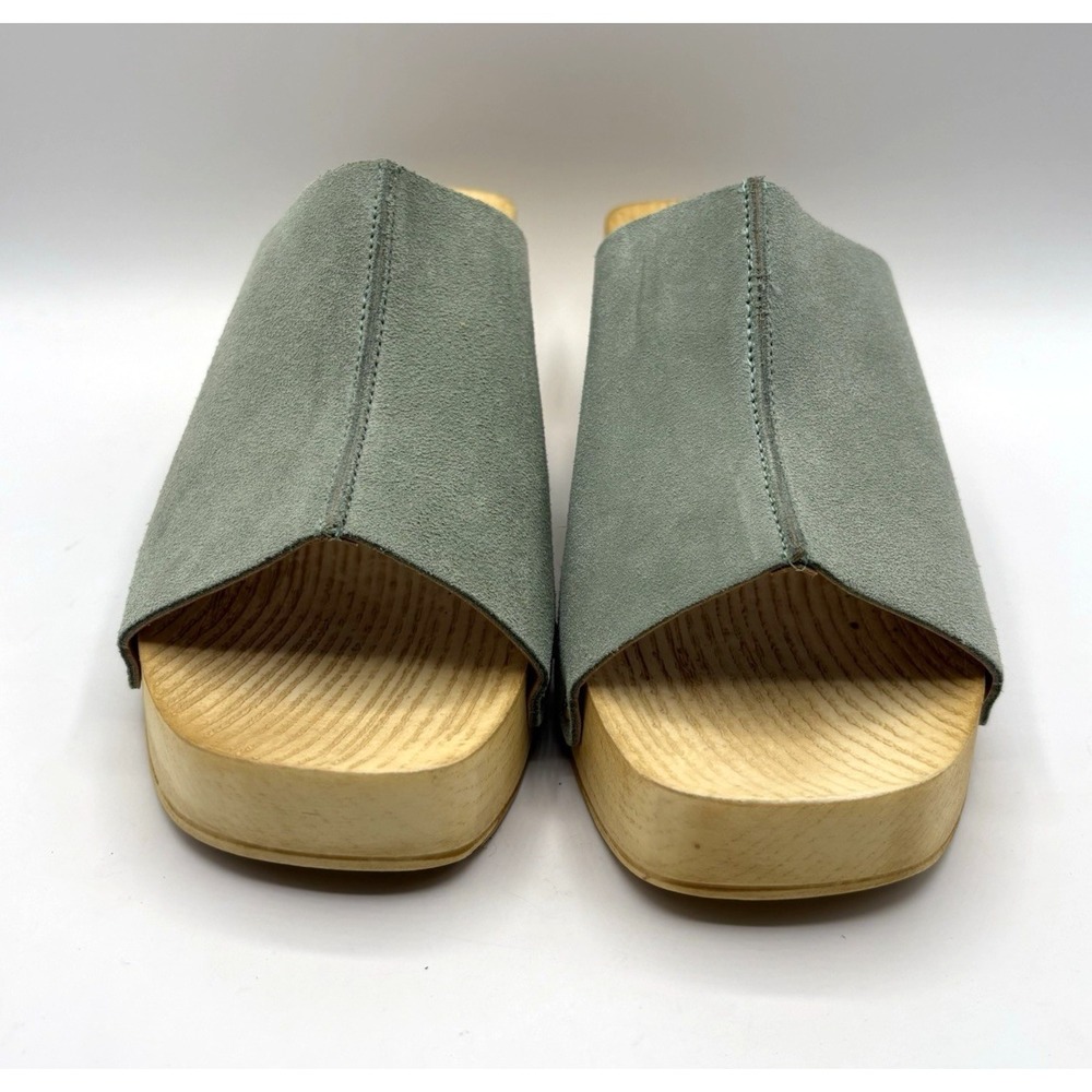 SEYCHELLES Scene Block Heel Sandal Women's Size 8.5 Sage Suede Platform NWOB - Picture 2 of 10